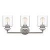 Jaspar 23 in. 3-Light Antique Nickel Vanity Light by Quoizel -Quoizel Sales antique nickel quoizel vanity lighting jsp8623an 64 1000