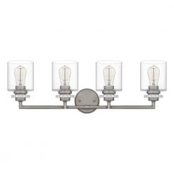 Jaspar 30.5 in. 4-Light Antique Nickel Vanity Light by Quoizel -Quoizel Sales antique nickel quoizel vanity lighting jsp8630an 1f 1000