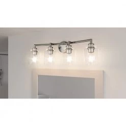 Jaspar 30.5 in. 4-Light Antique Nickel Vanity Light by Quoizel -Quoizel Sales antique nickel quoizel vanity lighting jsp8630an c3 1000