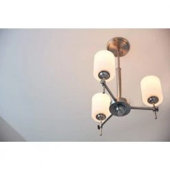 Aria 17 in. 3-Light Antique Polished Nickel Semi-Flush Mount with Opal Glass by Quoizel 17 Aria 17 in. 3-Light Antique Polished Nickel Semi-Flush Mount with Opal Glass by Quoizel -Quoizel Sales antique polished nickel quoizel flush mount lights ari1717ap 1d 1000