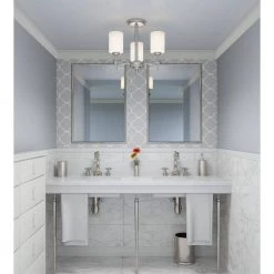 Aria 17 in. 3-Light Antique Polished Nickel Semi-Flush Mount with Opal Glass by Quoizel 25 Aria 17 in. 3-Light Antique Polished Nickel Semi-Flush Mount with Opal Glass by Quoizel -Quoizel Sales antique polished nickel quoizel flush mount lights ari1717ap 31 1000