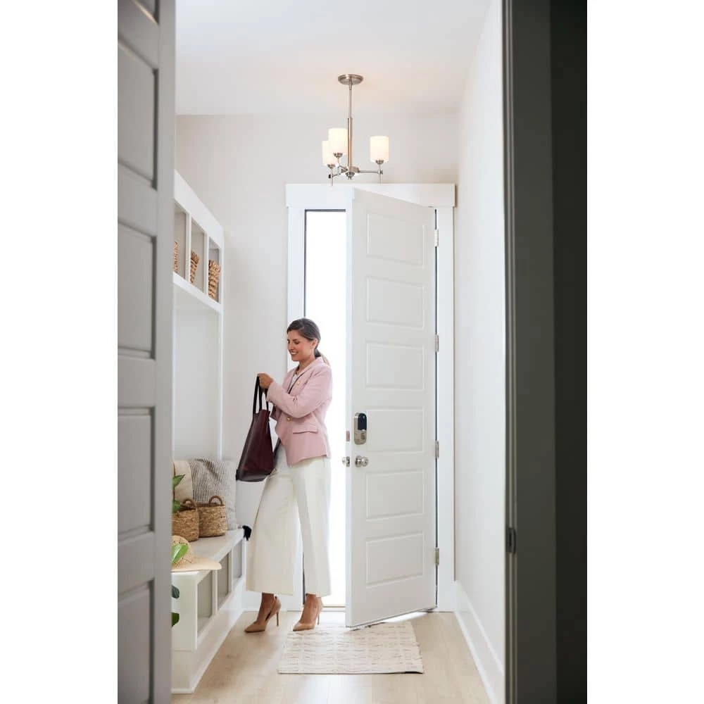 Aria 17 in. 3-Light Antique Polished Nickel Semi-Flush Mount with Opal Glass by Quoizel 5 Aria 17 in. 3-Light Antique Polished Nickel Semi-Flush Mount with Opal Glass by Quoizel - Image 3