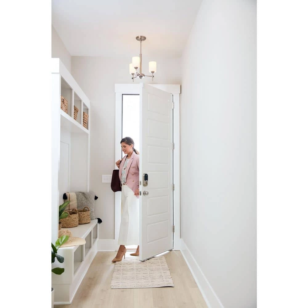 Aria 17 in. 3-Light Antique Polished Nickel Semi-Flush Mount with Opal Glass by Quoizel 7 Aria 17 in. 3-Light Antique Polished Nickel Semi-Flush Mount with Opal Glass by Quoizel - Image 5