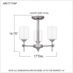 Aria 17 in. 3-Light Antique Polished Nickel Semi-Flush Mount with Opal Glass by Quoizel 23 Aria 17 in. 3-Light Antique Polished Nickel Semi-Flush Mount with Opal Glass by Quoizel -Quoizel Sales antique polished nickel quoizel flush mount lights ari1717ap fa 1000