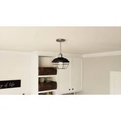 Sandpiper 10 in. 1-Light Antique Polished Nickel Semi-Flush Mount with Metal Shade by Quoizel -Quoizel Sales antique polished nickel quoizel flush mount lights spp1710ap e1 1000