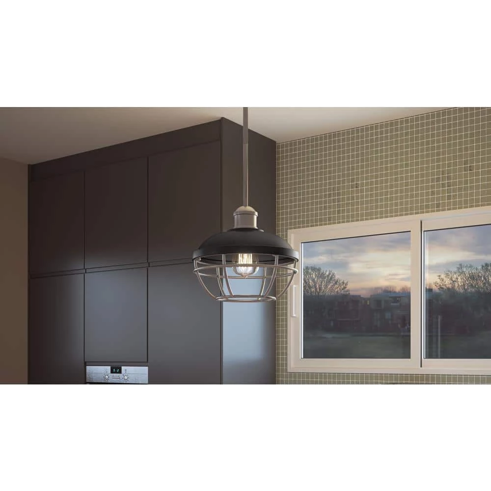 Sandpiper 1-Light Antique Polished Nickel Mini Pendant with Metal Shade by Quoizel 4 Sandpiper 1-Light Antique Polished Nickel Mini Pendant with Metal Shade by Quoizel - Image 2