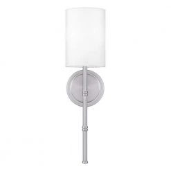 Monica 1-Light Antique Polished Nickel Wall Sconce by Quoizel