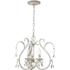 Blanca 3-Light Antique White Pendant by Quoizel -Quoizel Sales antique white quoizel chandeliers blc2816awh 4f 1000