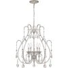 Blanca 5-Light Antique White Candle-Style Chandelier by Quoizel