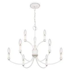 Briar 9-Light Antique White Chandelier by Quoizel -Quoizel Sales antique white quoizel chandeliers brr5025awh 1f 1000