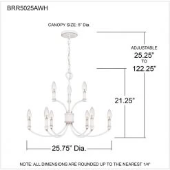 Briar 9-Light Antique White Chandelier by Quoizel -Quoizel Sales antique white quoizel chandeliers brr5025awh 76 1000