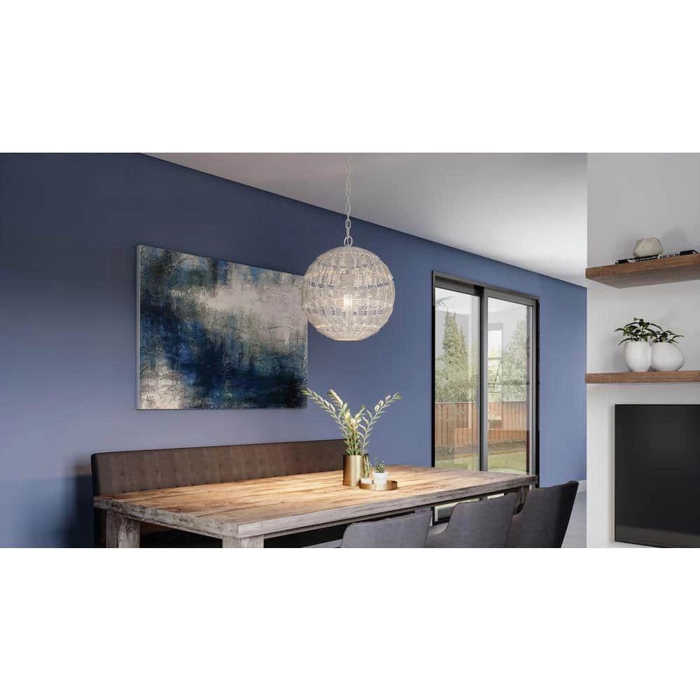 Lindendale 1-Light Antique White Globe Pendant by Quoizel 4 Lindendale 1-Light Antique White Globe Pendant by Quoizel - Image 2