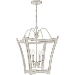 Summerford 4-Light Antique White Pendant by Quoizel