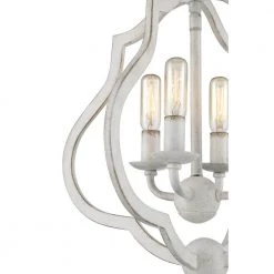 O'Keefe 15 in. 4-Light Antique White Semi-Flush Mount by Quoizel -Quoizel Sales antique white quoizel flush mount lights okf1715awh 1f 1000