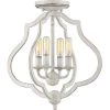 O'Keefe 15 in. 4-Light Antique White Semi-Flush Mount by Quoizel -Quoizel Sales antique white quoizel flush mount lights okf1715awh 64 1000