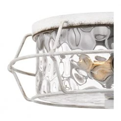 Farragut 13.75 in. 3-Light Antique White Semi-Flush Mount with Clear Water Glass by Quoizel 15 Farragut 13.75 in. 3-Light Antique White Semi-Flush Mount with Clear Water Glass by Quoizel -Quoizel Sales antique white quoizel flush mount lights qfl5338awh 44 1000