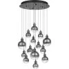 Shadow Integrated LED Black Chrome Pendant by Quoizel -Quoizel Sales black chrome quoizel chandeliers pcsh2818bch 64 1000 1