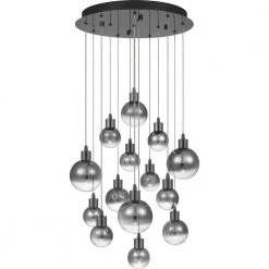 Shadow Integrated LED Black Chrome Pendant by Quoizel
