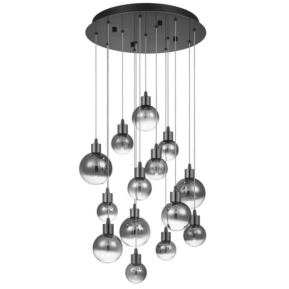Shadow Integrated LED Black Chrome Pendant by Quoizel 4 Shadow Integrated LED Black Chrome Pendant by Quoizel - Image 2
