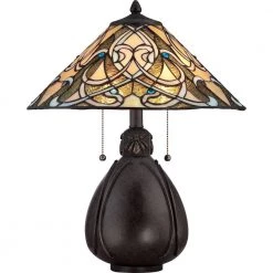 India 19.5 in. Imperial Bronze Table Lamp by Quoizel