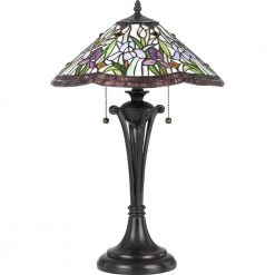 White Valley 24.5 in. Vintage Bronze Table Lamp by Quoizel