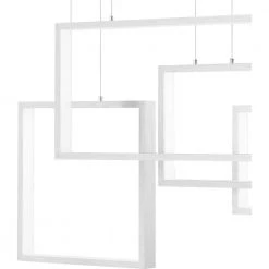 Canvas Integrated LED Brushed Aluminum Chandelier Island Light by Quoizel -Quoizel Sales brushed aluminum quoizel chandeliers pccv157bra 44 1000