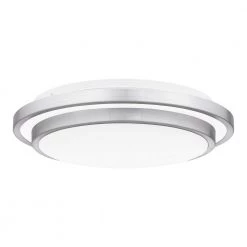 Irving 14 in. Brushed Aluminum LED Semi-Flush Mount by Quoizel