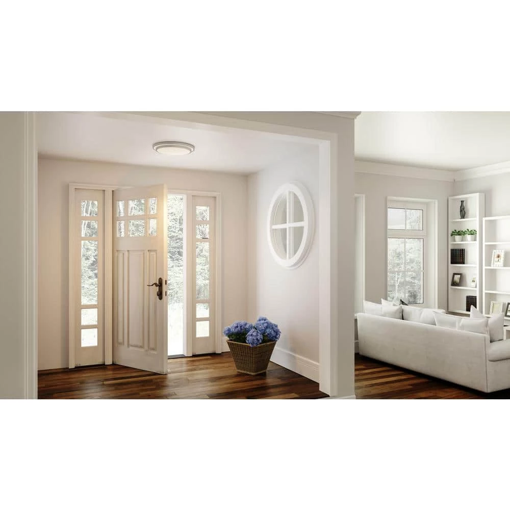 Irving 16 in. Brushed Aluminum LED Semi-Flush Mount by Quoizel 10 Irving 16 in. Brushed Aluminum LED Semi-Flush Mount by Quoizel - Image 8