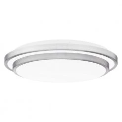 Irving 16 in. Brushed Aluminum LED Semi-Flush Mount by Quoizel