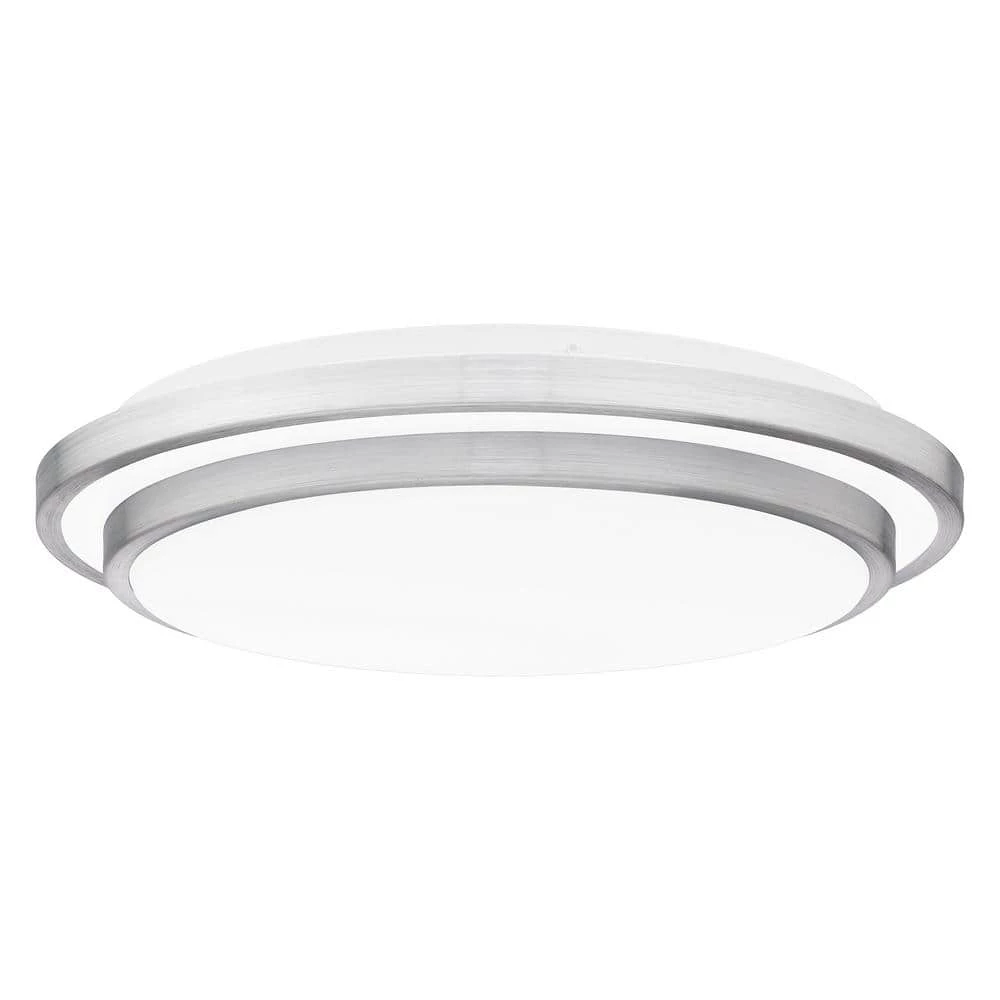 Irving 16 in. Brushed Aluminum LED Semi-Flush Mount by Quoizel 3 Irving 16 in. Brushed Aluminum LED Semi-Flush Mount by Quoizel