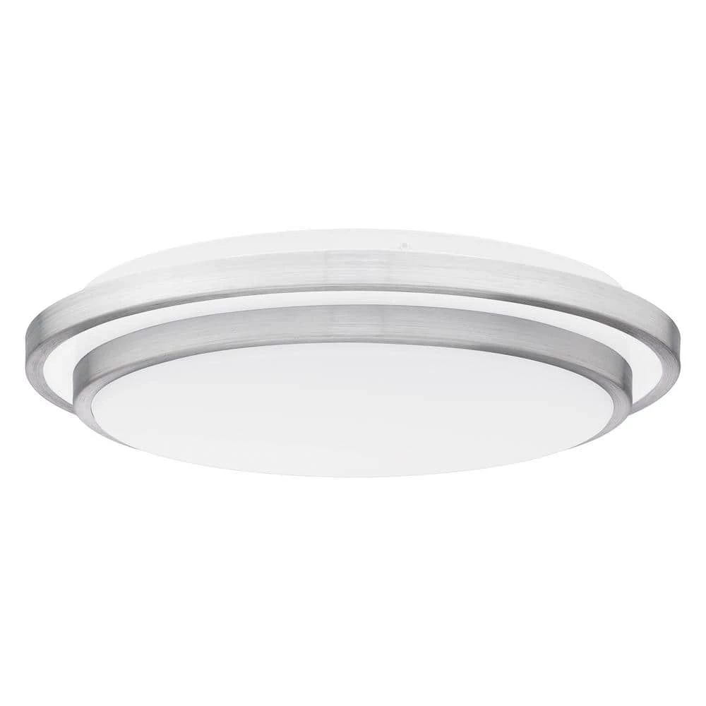 Irving 16 in. Brushed Aluminum LED Semi-Flush Mount by Quoizel 5 Irving 16 in. Brushed Aluminum LED Semi-Flush Mount by Quoizel - Image 3