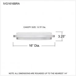 Irving 16 in. Brushed Aluminum LED Semi-Flush Mount by Quoizel 16 Irving 16 in. Brushed Aluminum LED Semi-Flush Mount by Quoizel -Quoizel Sales brushed aluminum quoizel flush mount lights ivg1616bra fa 1000