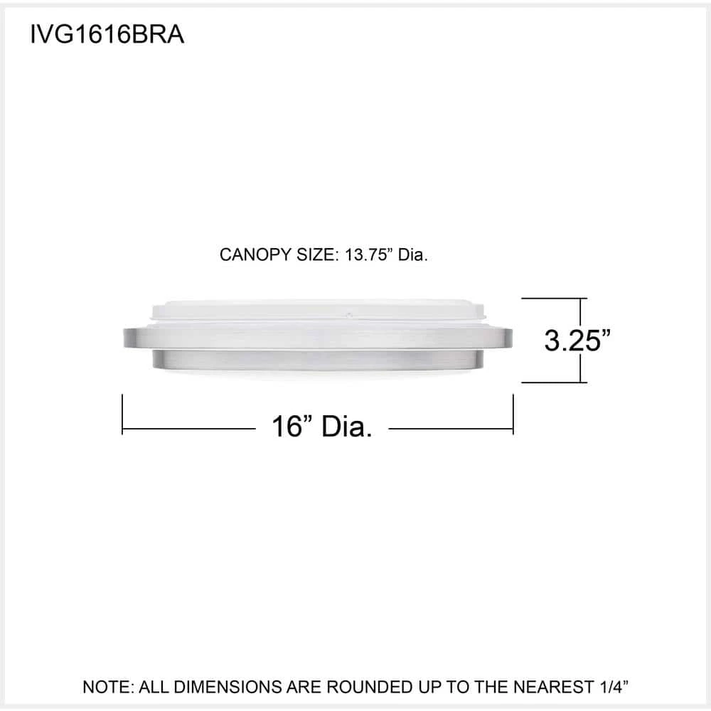 Irving 16 in. Brushed Aluminum LED Semi-Flush Mount by Quoizel 9 Irving 16 in. Brushed Aluminum LED Semi-Flush Mount by Quoizel - Image 7