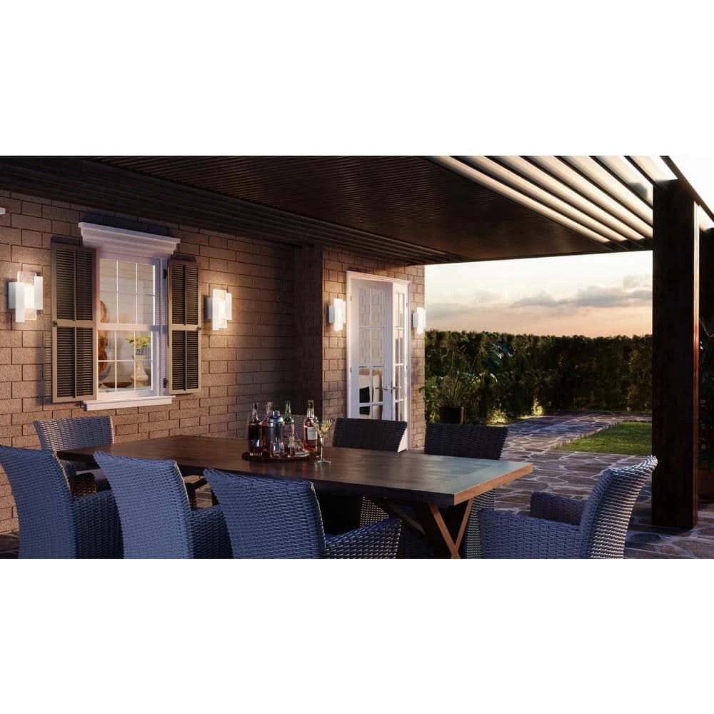 Miranda 7.5 in. Brushed Aluminum LED Outdoor Wall Lantern Sconce with Clear Hammered Glass by Quoizel 9 Miranda 7.5 in. Brushed Aluminum LED Outdoor Wall Lantern Sconce with Clear Hammered Glass by Quoizel - Image 7