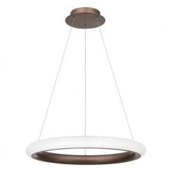 Odessa 21.75 in. Brushed Bronze Integrated LED Pendant by Quoizel