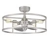 New Harbor 23.75 in. Brushed Nickel Fan with Light by Quoizel 1 New Harbor 23.75 in. Brushed Nickel Fan with Light by Quoizel -Quoizel Sales brushed nickel quoizel ceiling fans with lights nhr3124bn 64 1000