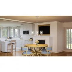 Acacia 3-Light Brushed Nickel Chandelier with Clear Water Glass by Quoizel -Quoizel Sales brushed nickel quoizel chandeliers aca5020bn 31 1000