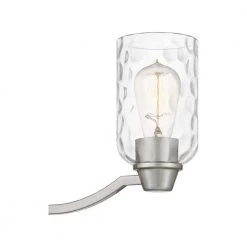 Acacia 3-Light Brushed Nickel Chandelier with Clear Water Glass by Quoizel -Quoizel Sales brushed nickel quoizel chandeliers aca5020bn 44 1000