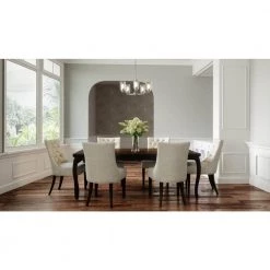 Acacia 5-Light Brushed Nickel Chandelier with Clear Water Glass by Quoizel -Quoizel Sales brushed nickel quoizel chandeliers aca5024bn 31 1000