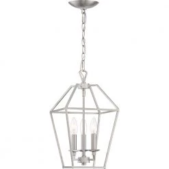 Aviary 3-Light Brushed Nickel Pendant by Quoizel