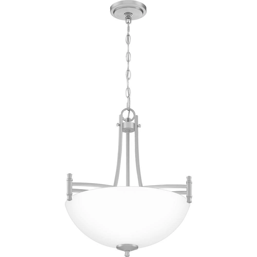 Billingsley 3-Light Brushed Nickel Pendant by Quoizel 6 Billingsley 3-Light Brushed Nickel Pendant by Quoizel - Image 4