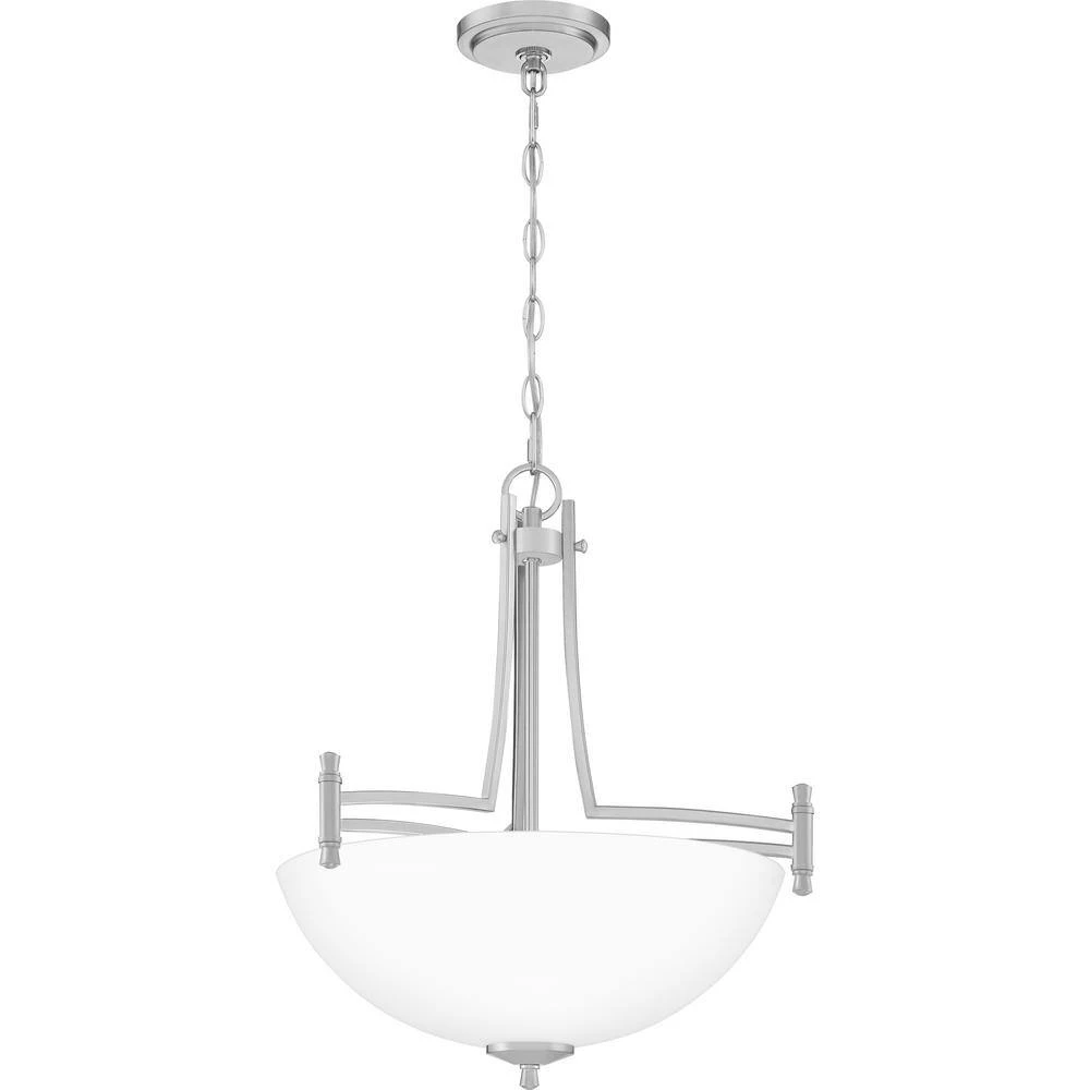 Billingsley 3-Light Brushed Nickel Pendant by Quoizel 4 Billingsley 3-Light Brushed Nickel Pendant by Quoizel - Image 2