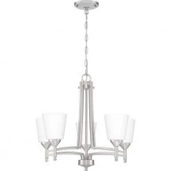 Billingsley 5-Light Brushed Nickel Chandelier by Quoizel