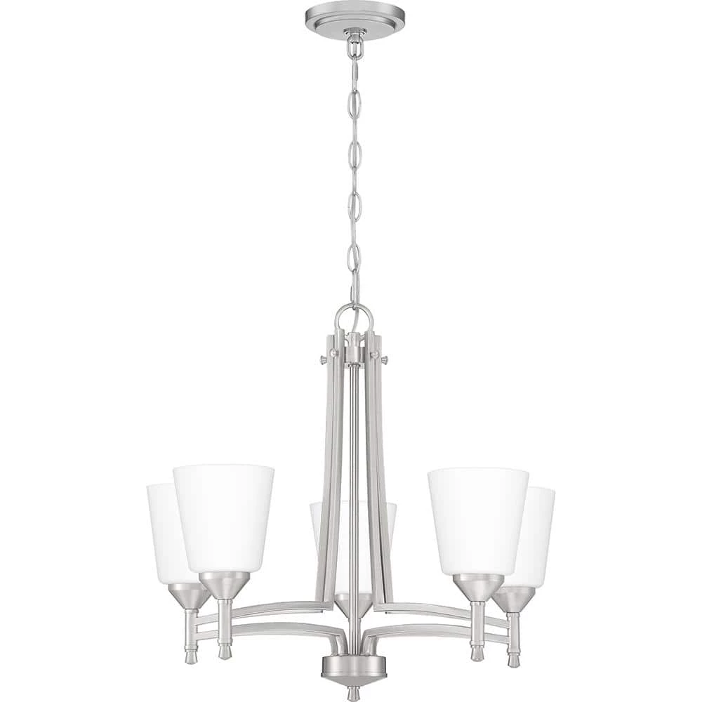 Billingsley 5-Light Brushed Nickel Chandelier by Quoizel 3 Billingsley 5-Light Brushed Nickel Chandelier by Quoizel