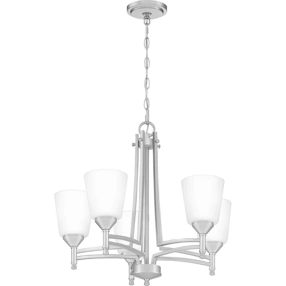 Billingsley 5-Light Brushed Nickel Chandelier by Quoizel 4 Billingsley 5-Light Brushed Nickel Chandelier by Quoizel - Image 2