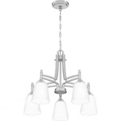 Billingsley 5-Light Brushed Nickel Chandelier by Quoizel -Quoizel Sales brushed nickel quoizel chandeliers blg5122bn 4f 1000