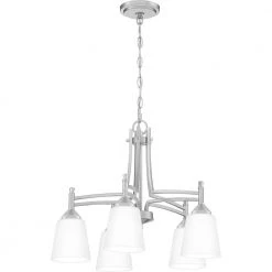 Billingsley 5-Light Brushed Nickel Chandelier by Quoizel -Quoizel Sales brushed nickel quoizel chandeliers blg5122bn e1 1000