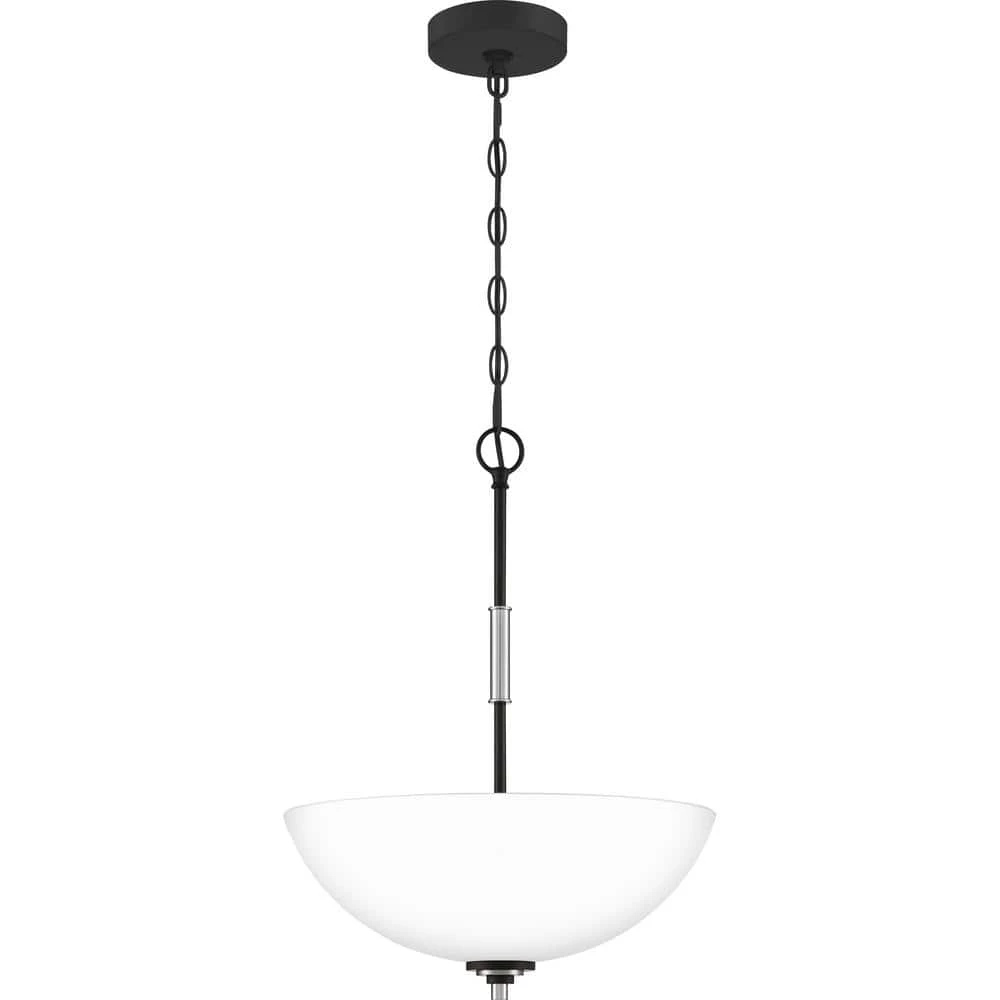 Conrad 3-Light Brushed Nickel Pendant by Quoizel 3 Conrad 3-Light Brushed Nickel Pendant by Quoizel