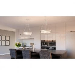 Emile 4-Light Brushed Nickel Pendant with Etched Glass by Quoizel -Quoizel Sales brushed nickel quoizel chandeliers eml2820bn 31 1000