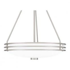 Emile 4-Light Brushed Nickel Pendant with Etched Glass by Quoizel -Quoizel Sales brushed nickel quoizel chandeliers eml2820bn 44 1000